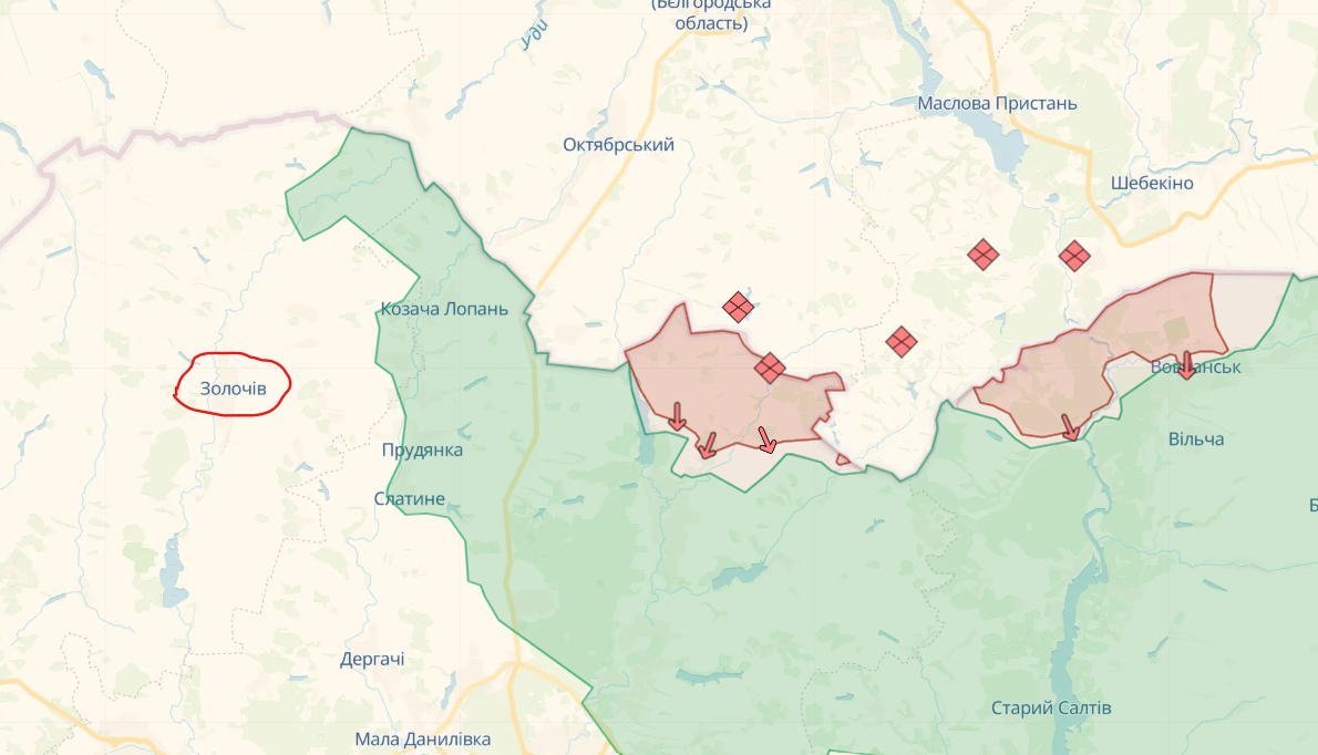 Синєгубов: є певні занепокоєння щодо Золочівського напрямку, слідкуємо за ворогом