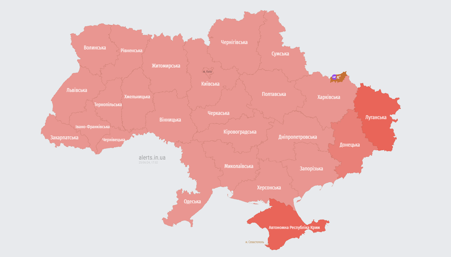 В Україні оголосили масштабну тривогу через МіГ-31К