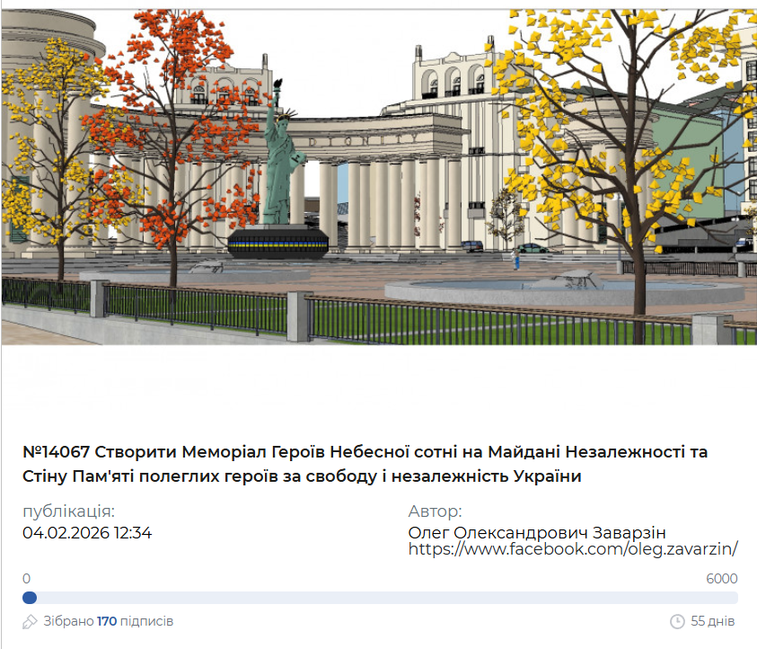 "Місць для прапорців більше немає": кияни вимагають звести Стіну Пам’яті на Майдані