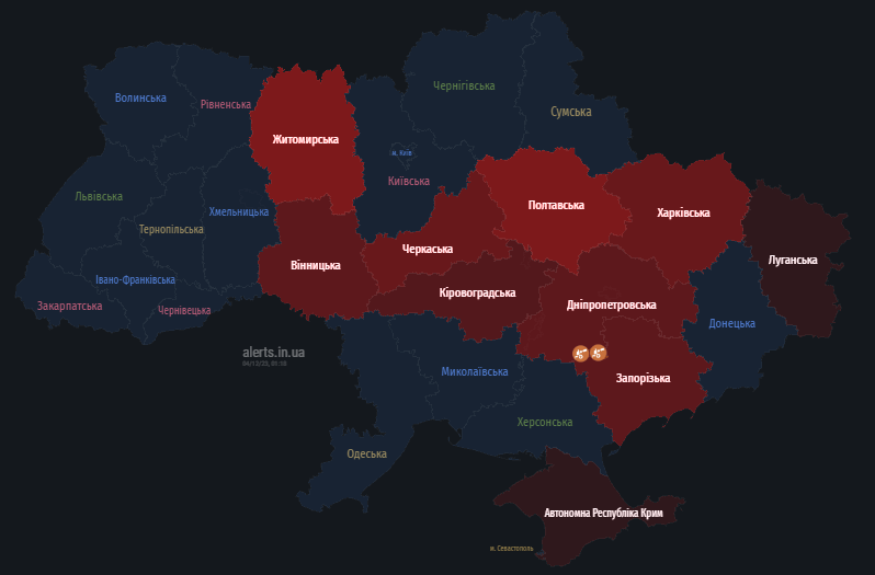 В Хмельницькій області були вибухи під час повітряної тривоги: повідомляють про роботу ППО