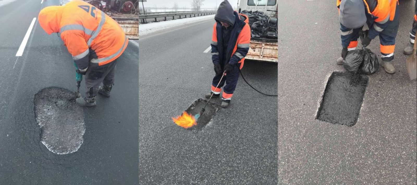 На дорогах яма на ямі: чому на Київщині зараз кладуть "холодний" асфальт і чи ефективно це