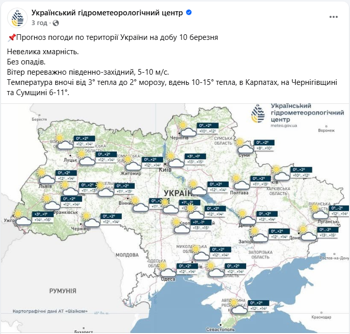 Прогреет до +15, но вода прибывает: где в Украине погода завтра может нести неприятные сюрпризы