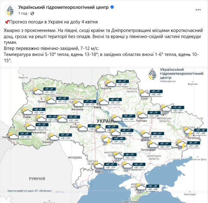 Не без "сюрпризів": яка погода буде в Україні завтра і чого чекати на Вербну неділю