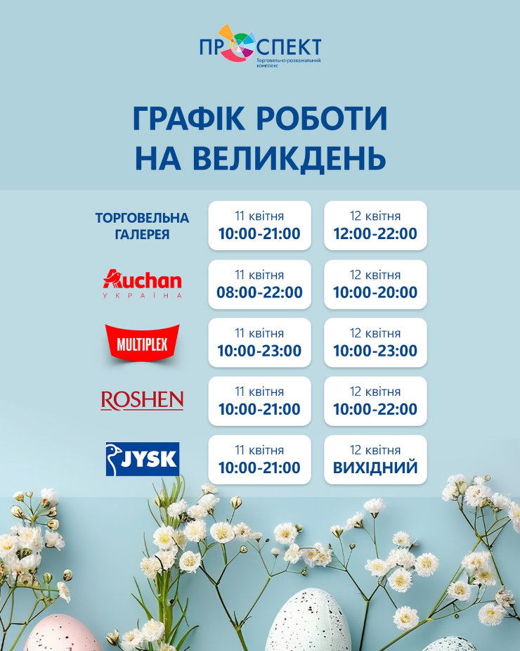ТРЦ в Киеве меняют график на Пасху: как будут работать магазины