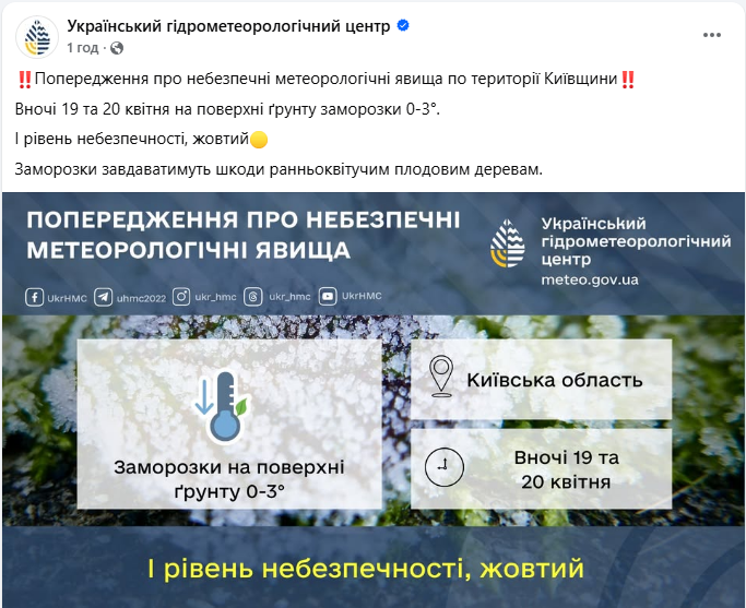 В Україну повертаються квітневі заморозки на ґрунті та у повітрі: де і коли чекати мінус (карта)