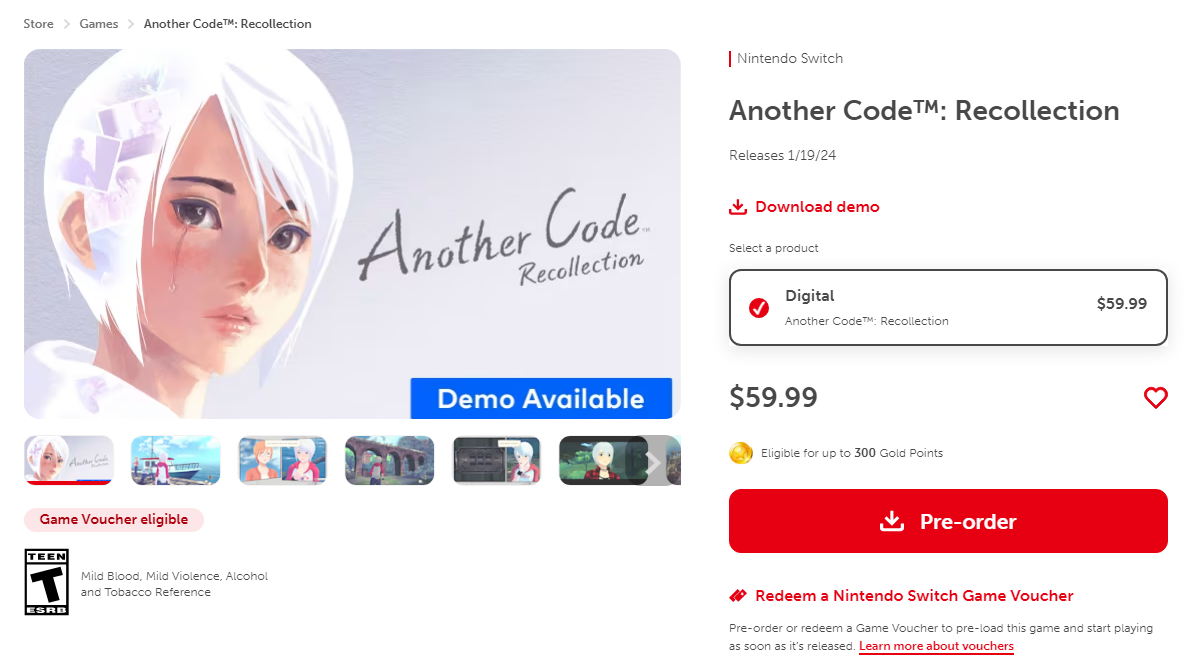 Nintendo выпустила демо-версию Another Code: Recollection. Где скачать и сколько будет стоить игра