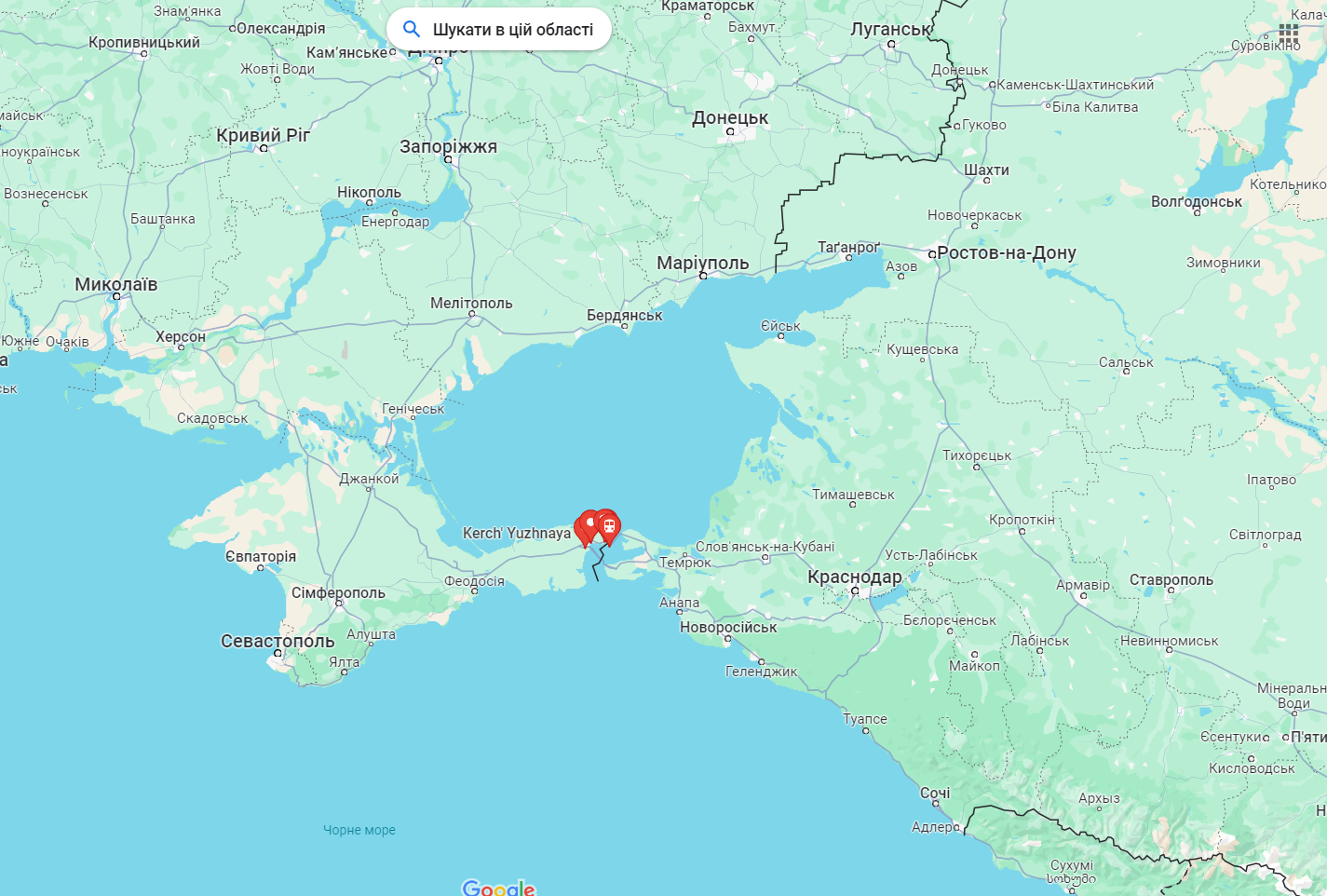 РФ припинила рух Керченською переправою