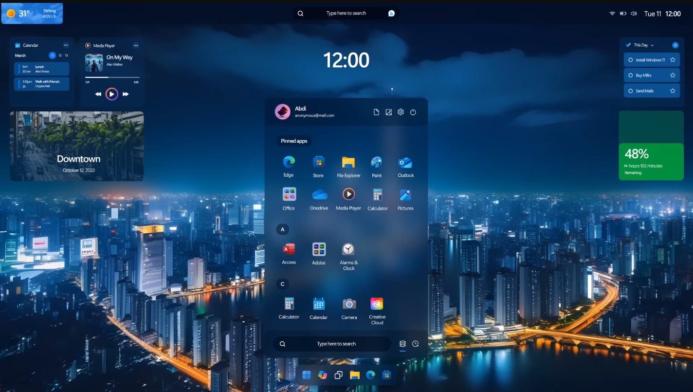 В сети показали, каким может быть дизайн Windows 12 (видео)