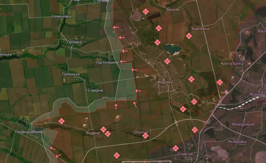 Авдіївка на карті бойових дій: що відбувається на фронті сьогодні