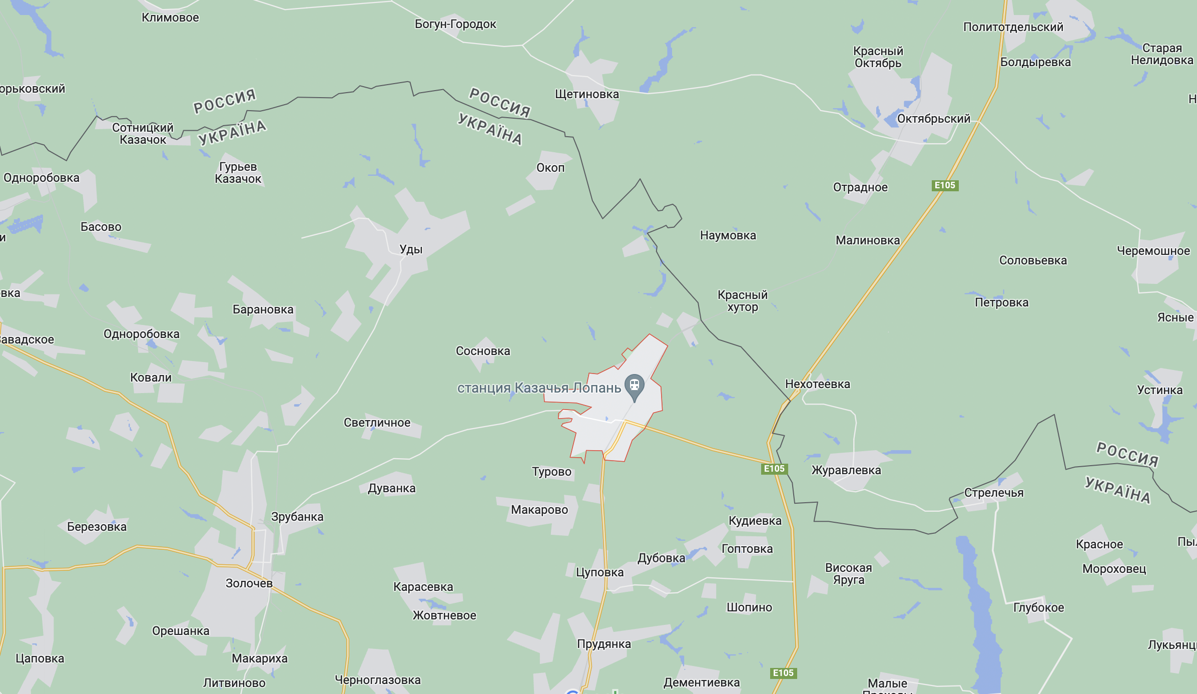 В Казачьей Лопани установили флаг Украины