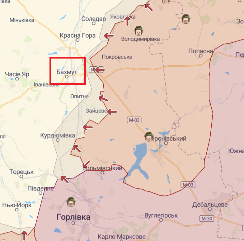 Будинок за будинком. Російська армія обстрілами знищує Бахмут (відео)