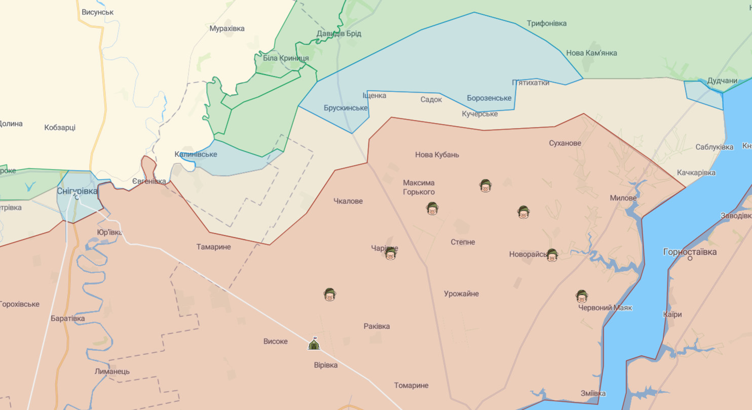 ЗСУ продовжують наступ під Херсоном. Актуальна мапа боїв в Україні