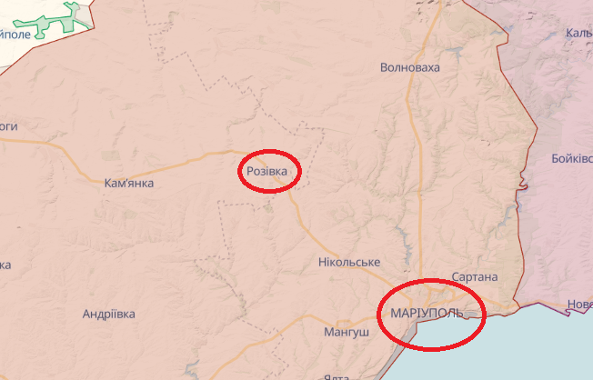 Танки та БТР: під Маріуполем фіксують рух колони техніки росіян (фото)