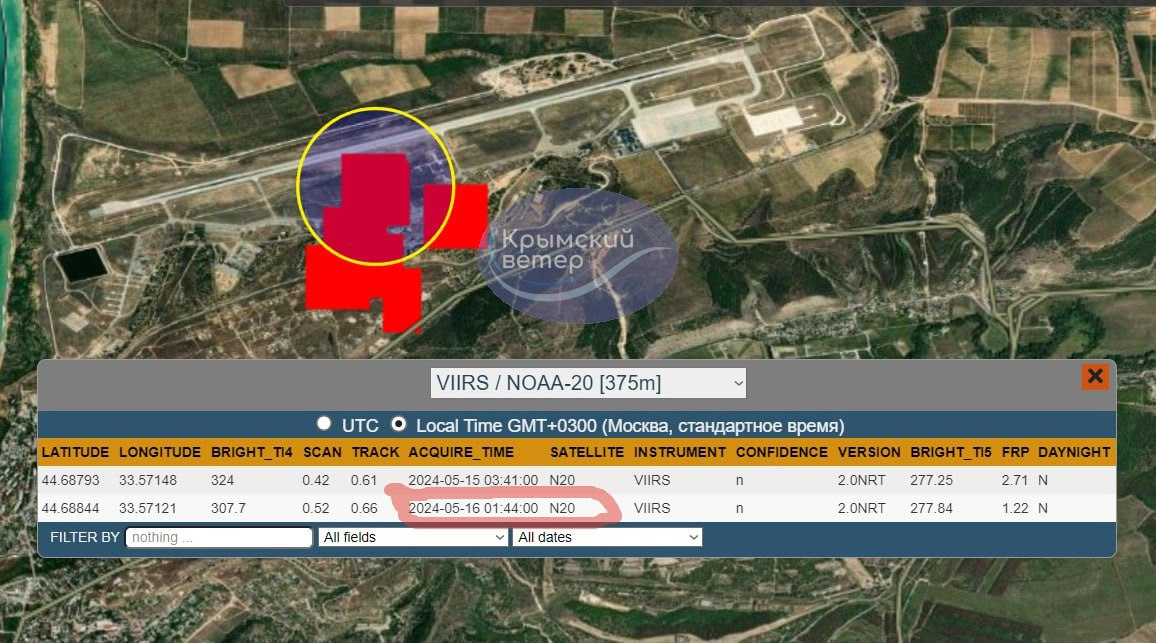 ЗМІ заявляють про пожежу на аеродромі Бельбек після нічної атаки