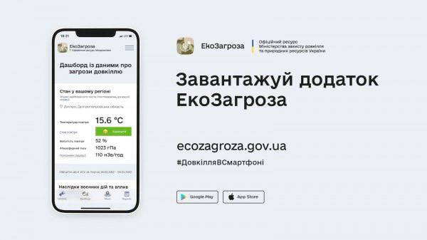 В Україні запустили застосунок "ЕкоЗагроза": там можна перевірити рівень радіації й не тільки