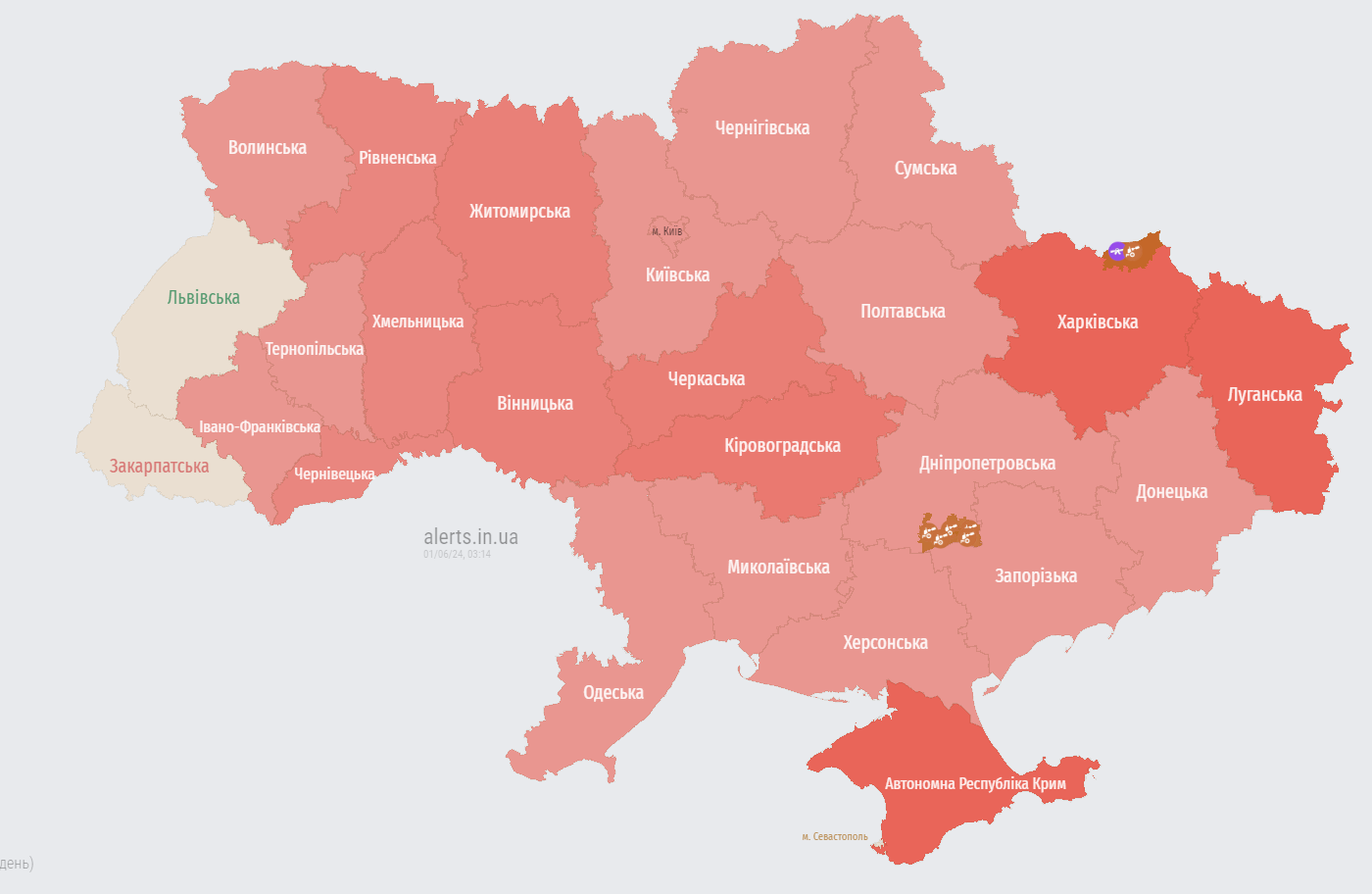 У Запоріжжі пролунали вибухи під час тривоги