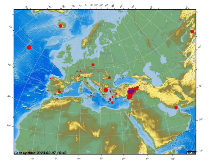 У світі за останні дві доби було зафіксовано понад 265 землетрусів