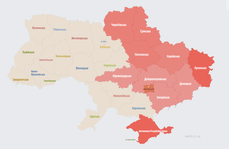 Неподалік Краматорська та Дніпра під час повітряної тривоги було чути звуки вибухів