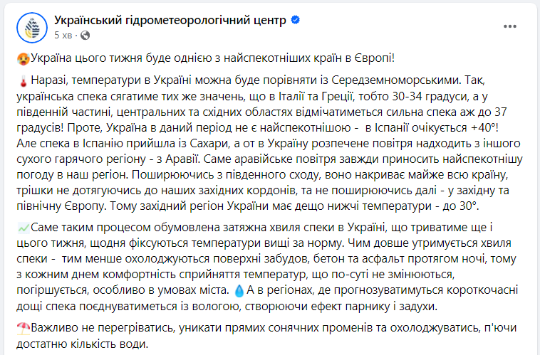 Почему Украину "накрыла" жара и когда температура спадет: объяснение эксперта