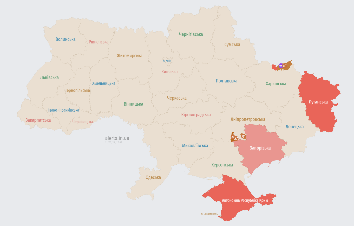 В Україні вдруге за день масштабна тривога через російський МіГ-31К