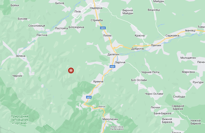 Сейсмологи зафиксировали землетрясение недалеко от Яремче