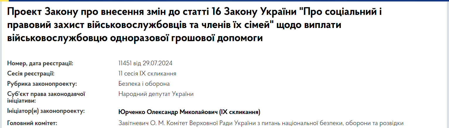Процес надання одноразової грошової допомоги військовим можуть змінити: деталі