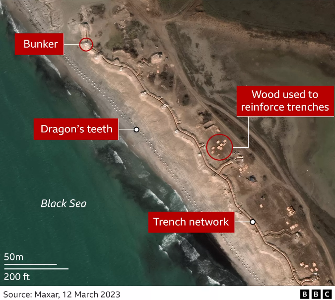На знімках супутника показали, як Росія готується оборонятись перед контратакою ЗСУ, - ВВС
