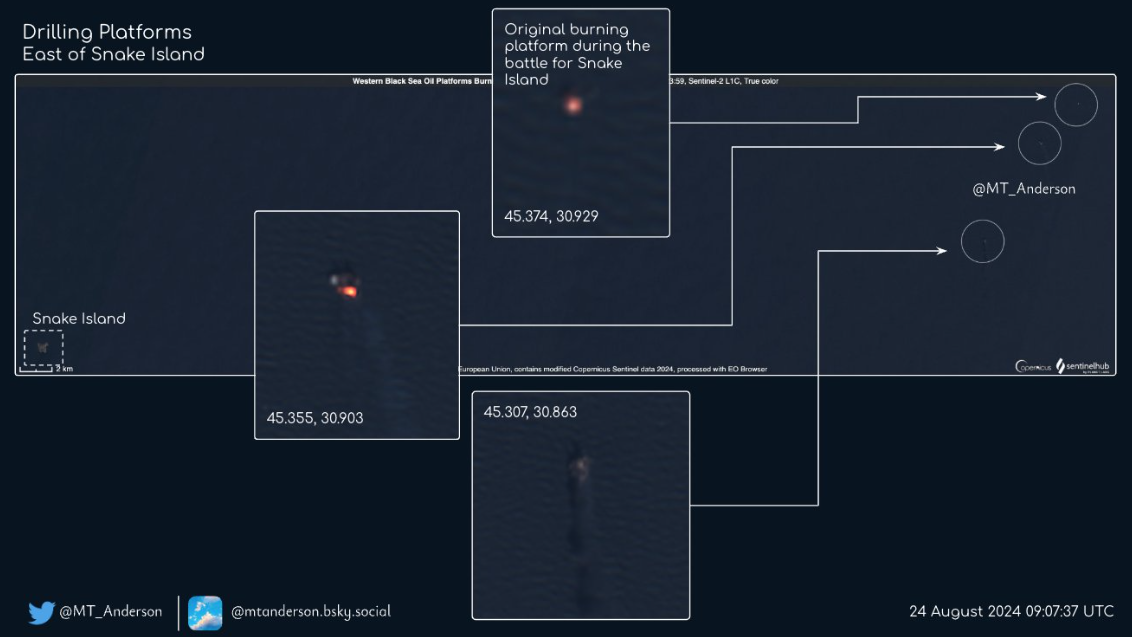 У Чорному морі горять "вишки Бойко": що відомо про ситуацію на трьох платформах (фото)