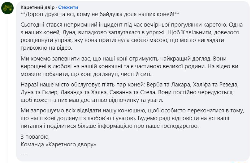 Во Львове разгорелся скандал из-за эксплуатации лошадей для развлечения туристов: что известно