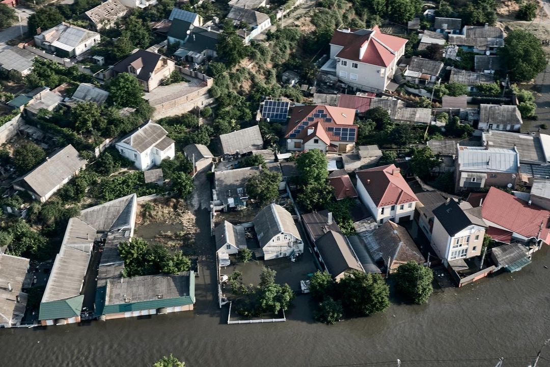 Підтоплений Херсон показали з висоти пташиного польоту (фото)