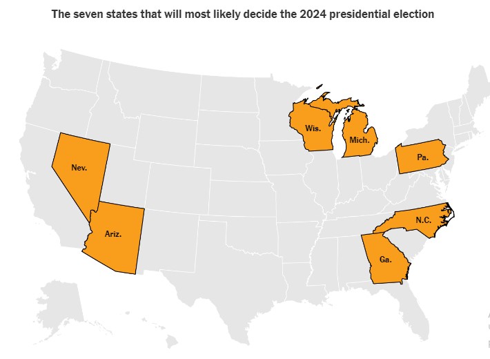 Що таке "хиткі штати" і як вони вирішать долю президентських виборів у США