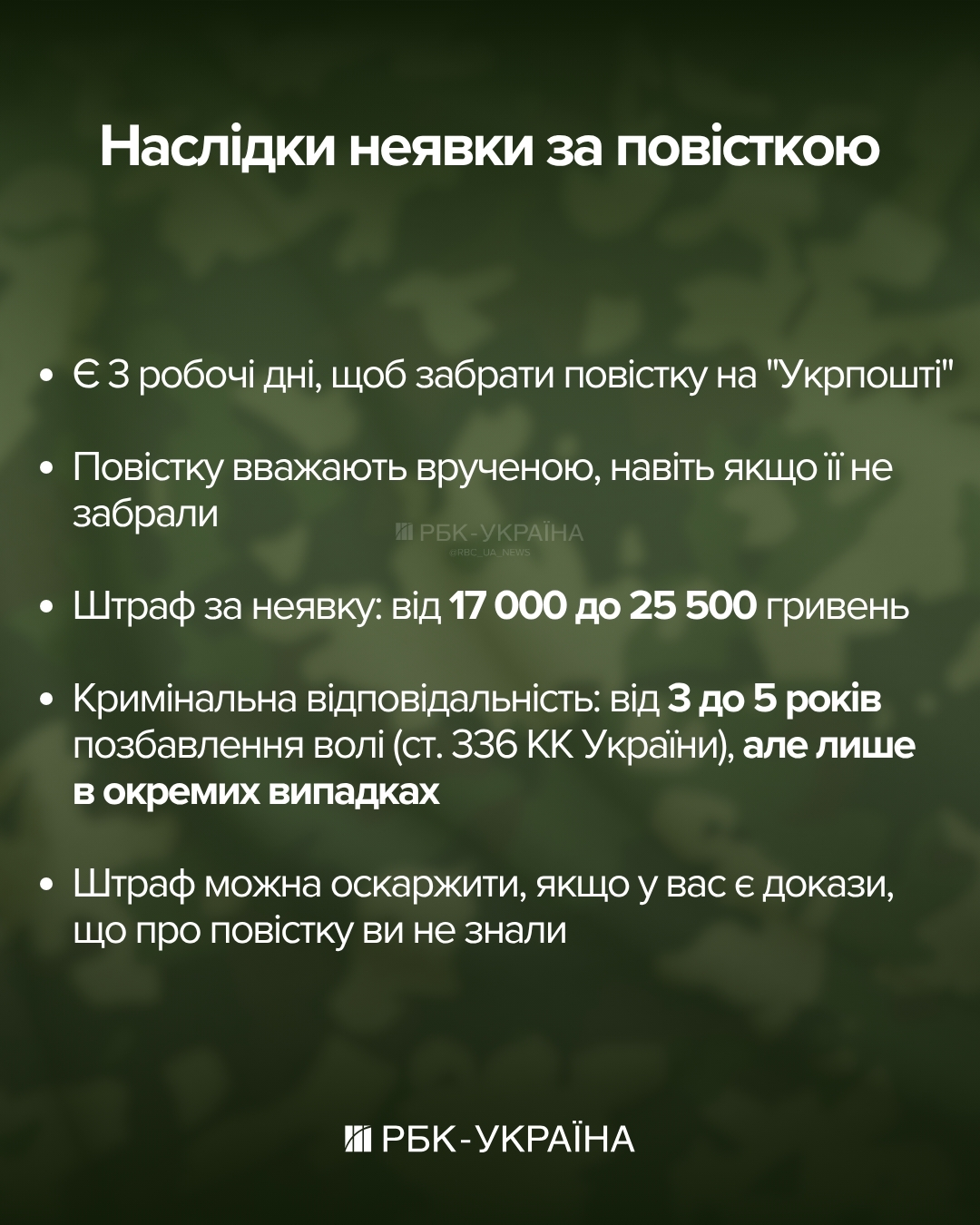Как долго повестка может ждать на "Укрпочте" и что будет после неявки в ТЦК