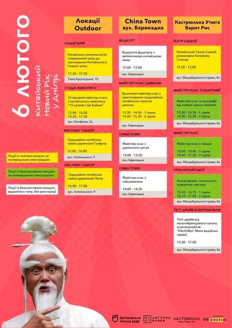 Китайський Новий рік у Дніпрі: де і як святкуватимуть