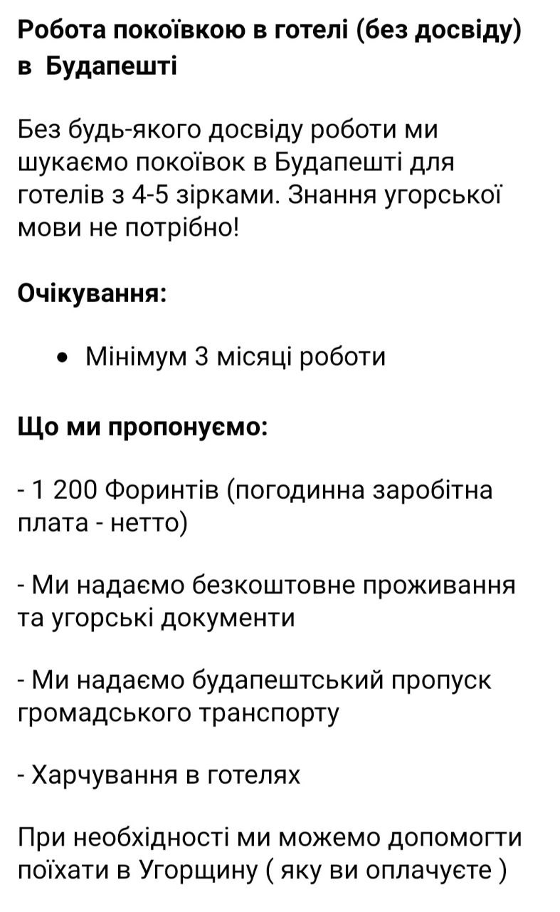 Без знания языка. Сколько могут заработать украинцы в Венгрии