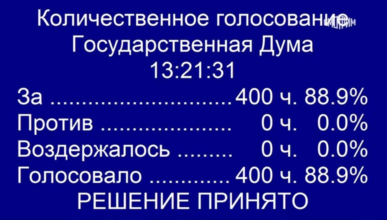Держдума РФ ратифікувала угоди з "ЛДНР"