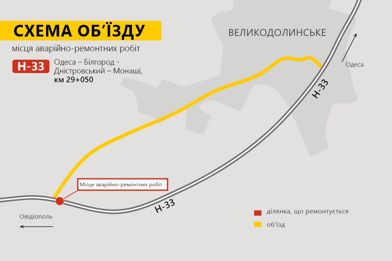 В Одеській області перекриють трасу національного значення. Терміни і схема об'їзду
