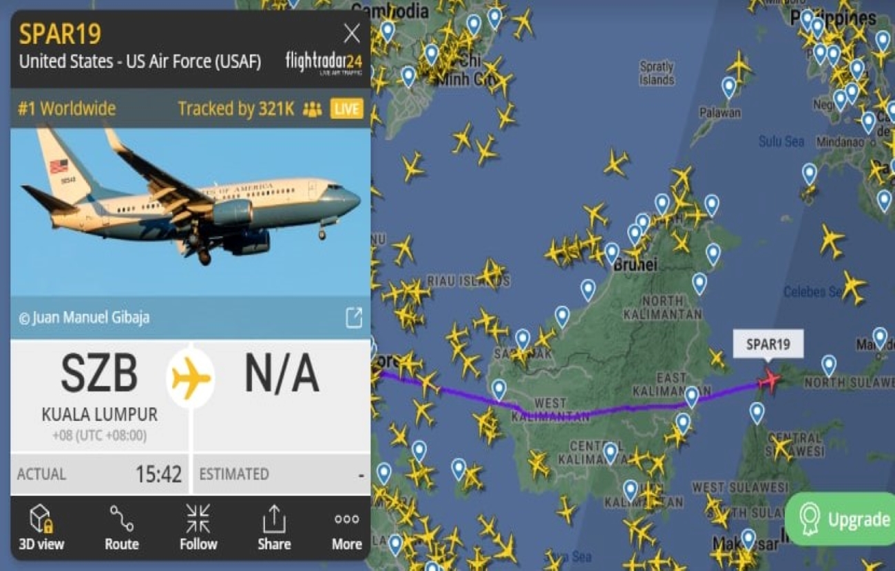 Самолет Пелоси вылетел в неизвестном направлении, а в Малайзию прибыл еще один спецборт США