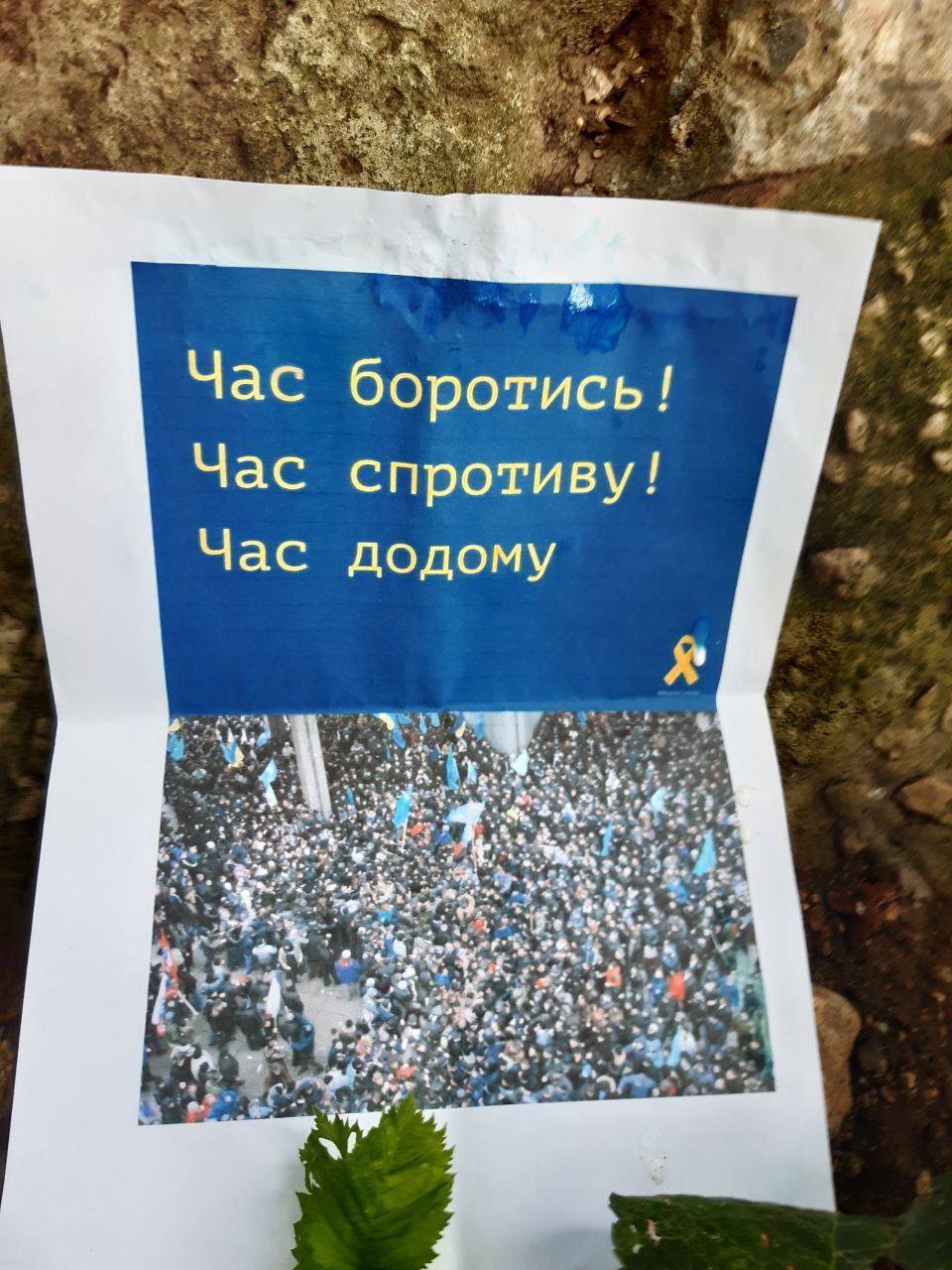 "ВСУ идет": в Крыму партизаны оставили послание местным жителям (фото)