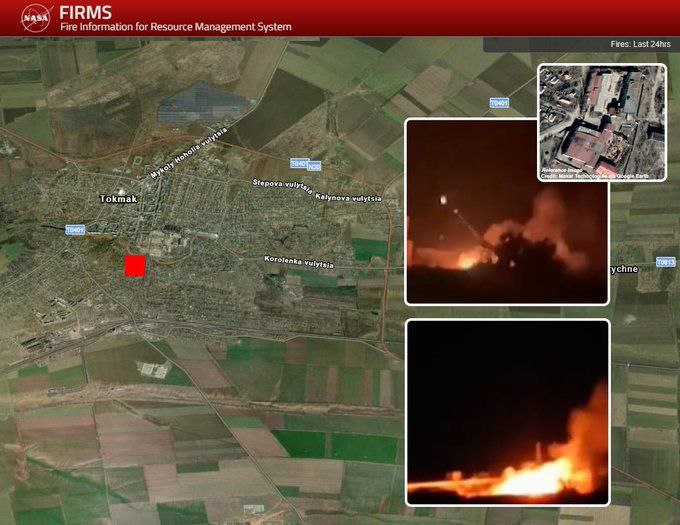 ЗСУ знищили склад боєприпасів росіян у Токмаку