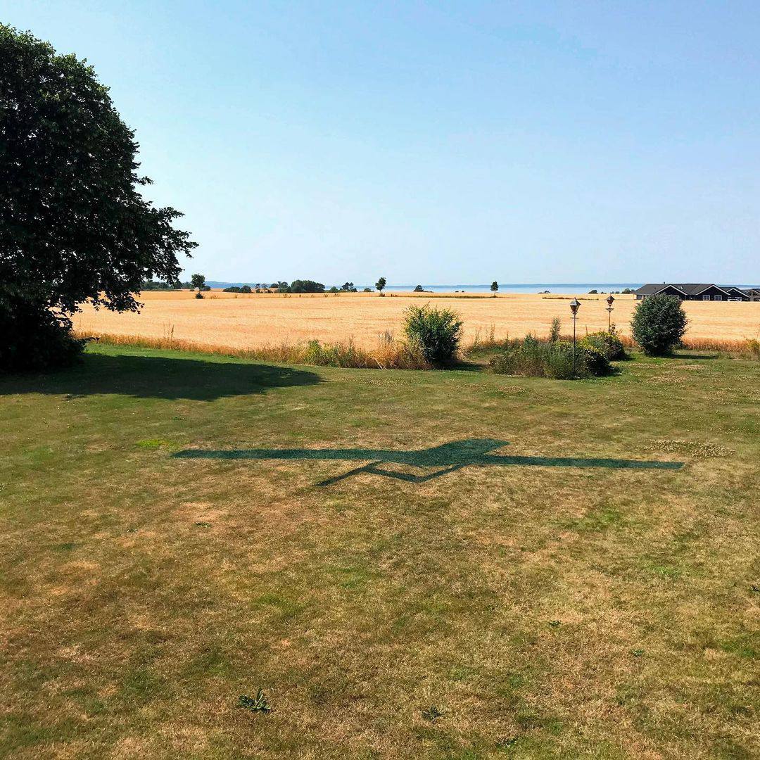 На поле в Дании появилась 80-метровая тень украинского самолета "Мрия": можно увидеть даже из космоса