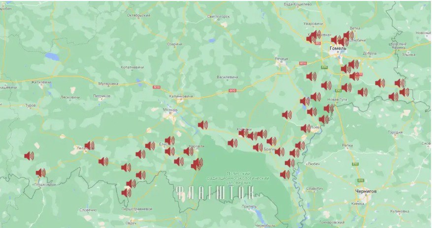 У Білорусі на кордоні з Україною масово встановлюють систему запуску сирен