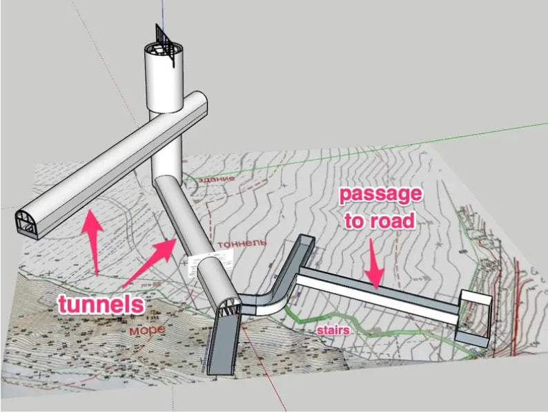 Глубиной около 50 метров. Журналисты опубликовали схемы "бункера Путина" в Геленджике
