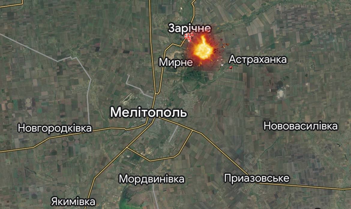 В Мелітополі чули звук вибуху, попередньо "приліт" по базі окупантів