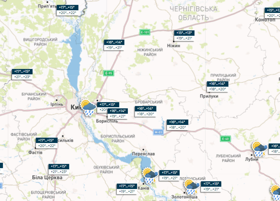 Дощі не вщухають, у деяких областях шквали вітру: прогноз погоди на сьогодні