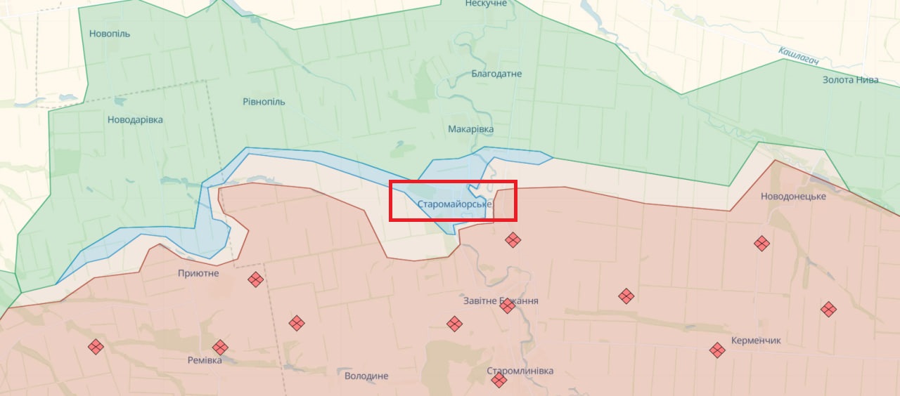 РФ намагається повернути втрачені позиції західніше Старомайорського та Роботиного, - Генштаб