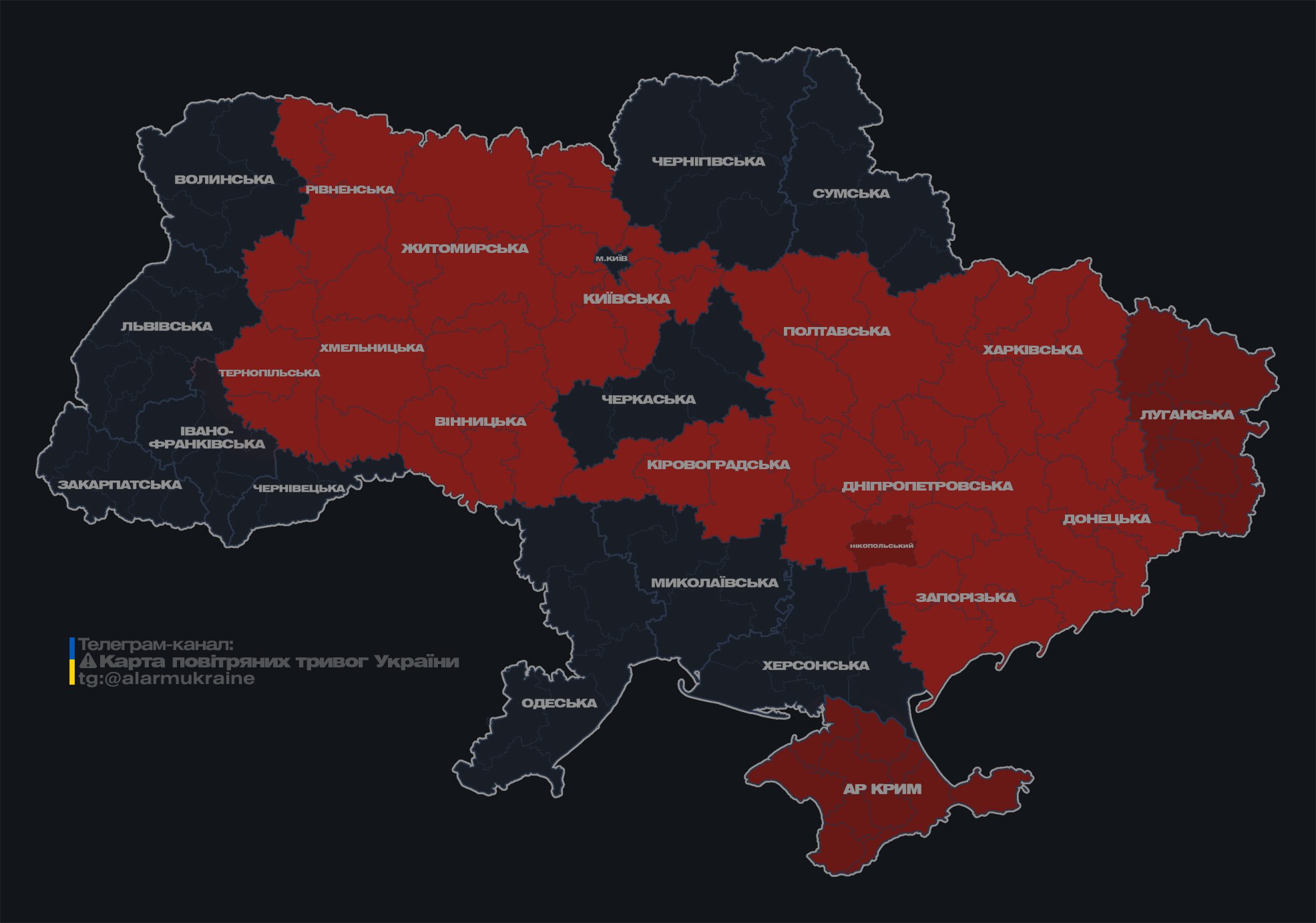 У Запорізькій області чути вибухи під час повітряної тривоги