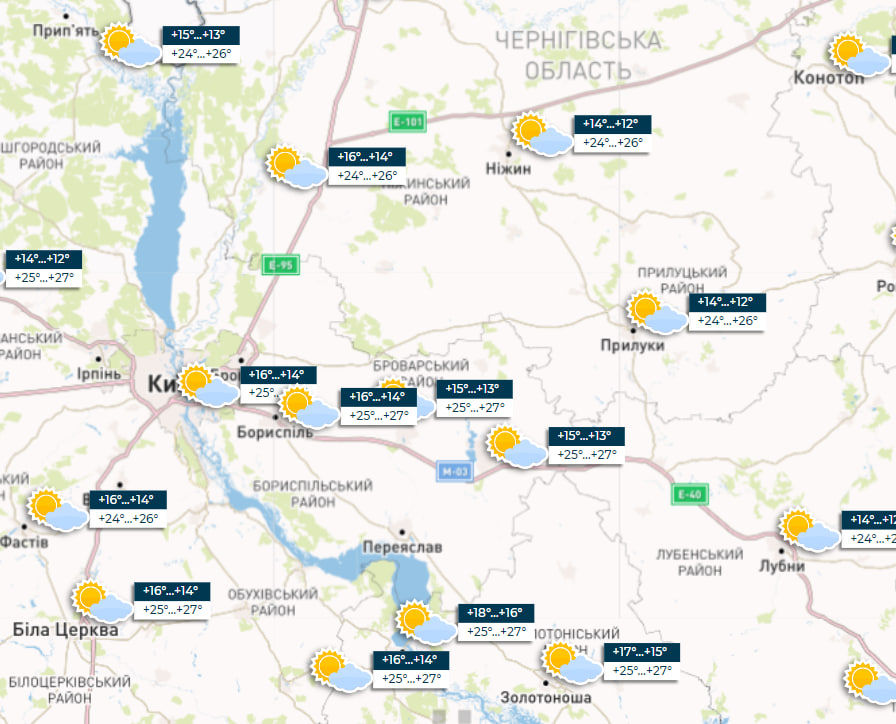 Спека, але місцями дощі та грози: прогноз погоди на сьогодні