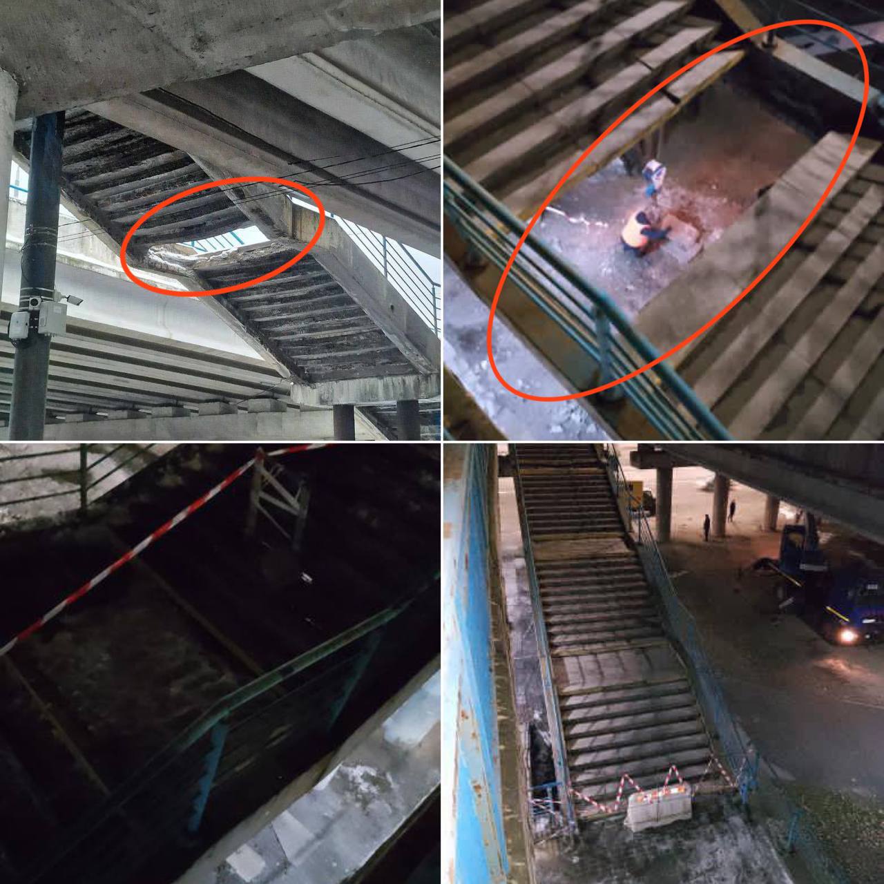 У Києві на станції швидкісного трамваю "посипалися" сходи: впала бетонна плита (фото)