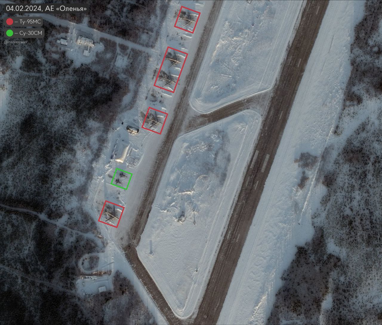 Як виглядає російський аеродром Оленья, з якого злітають літаки з ракетами бомбити Україну