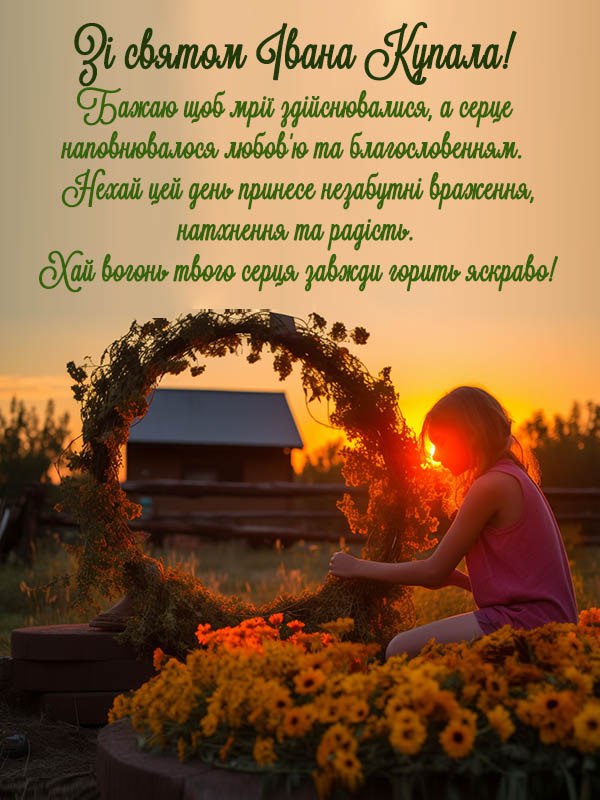 Свято Івана Купала та Різдво Іоанна Хрестителя: привітання та листівки